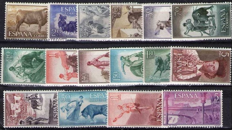 z vendido ESPAÑA 1960 1254/69 Sellos Nuevos Fiesta Nacional Tauromaquia Toros completa Espana Spain Espagne Spagna Spanje Spanien 